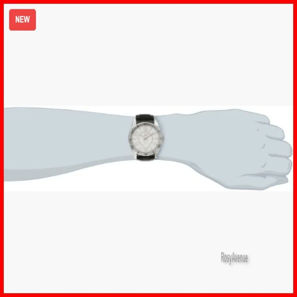 Men's Analog Watch with Luminous Markers, Adjustable Strap, Dress Style